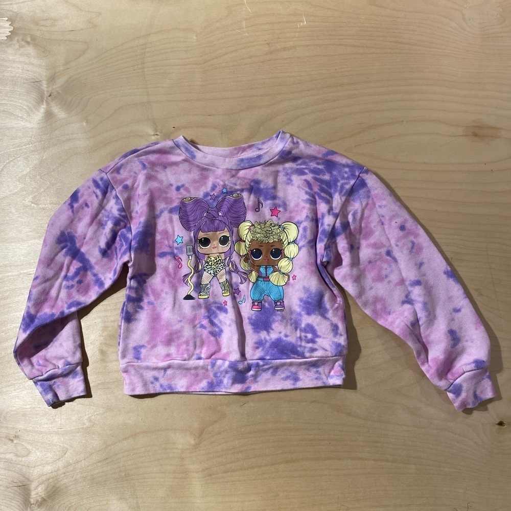 L.O.L. Surprise! Kids Tie-Dye Sweatshirt - Purple 6/6X (PF)
